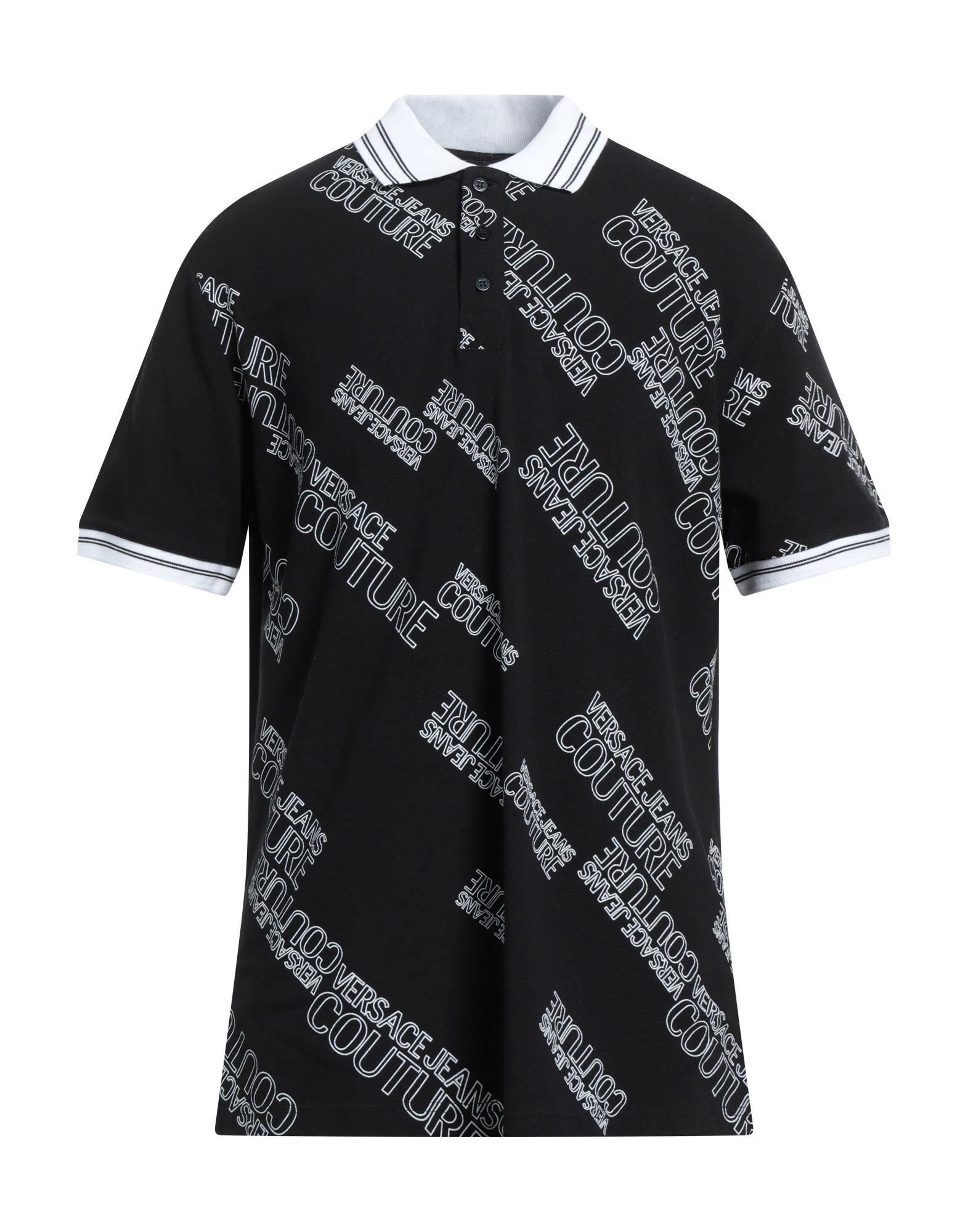 VERSACE JEANS COUTURE Poloshirt Herren Schwarz von VERSACE JEANS COUTURE