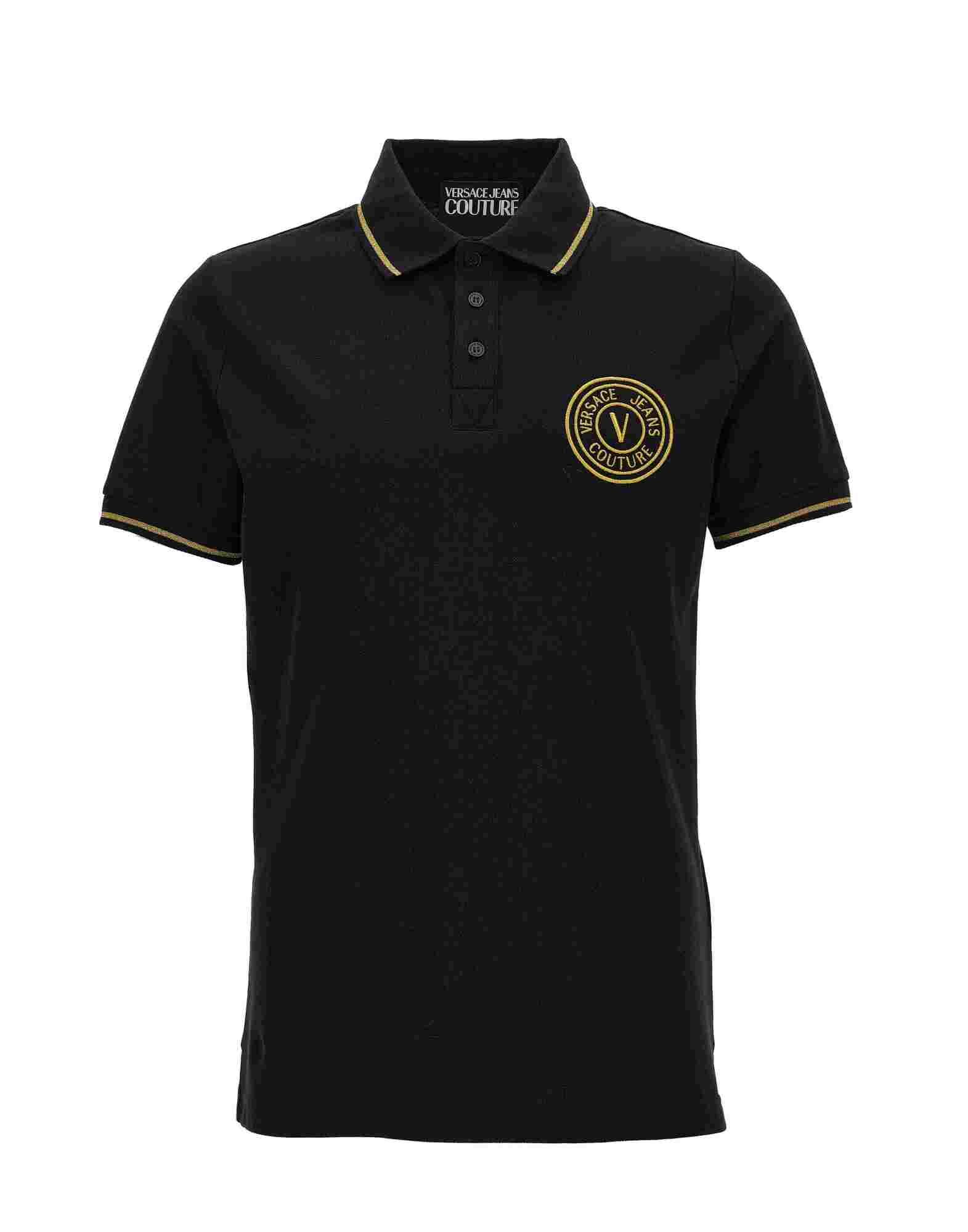 VERSACE JEANS COUTURE Poloshirt Herren Schwarz von VERSACE JEANS COUTURE