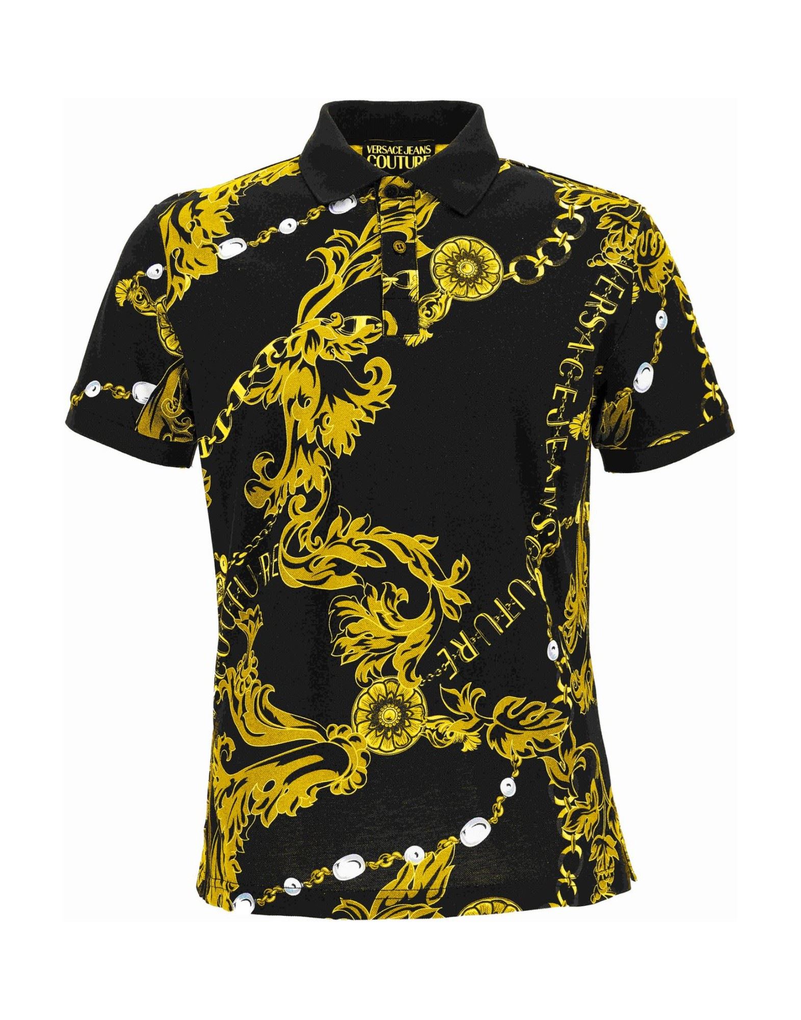 VERSACE JEANS COUTURE Poloshirt Herren Schwarz von VERSACE JEANS COUTURE