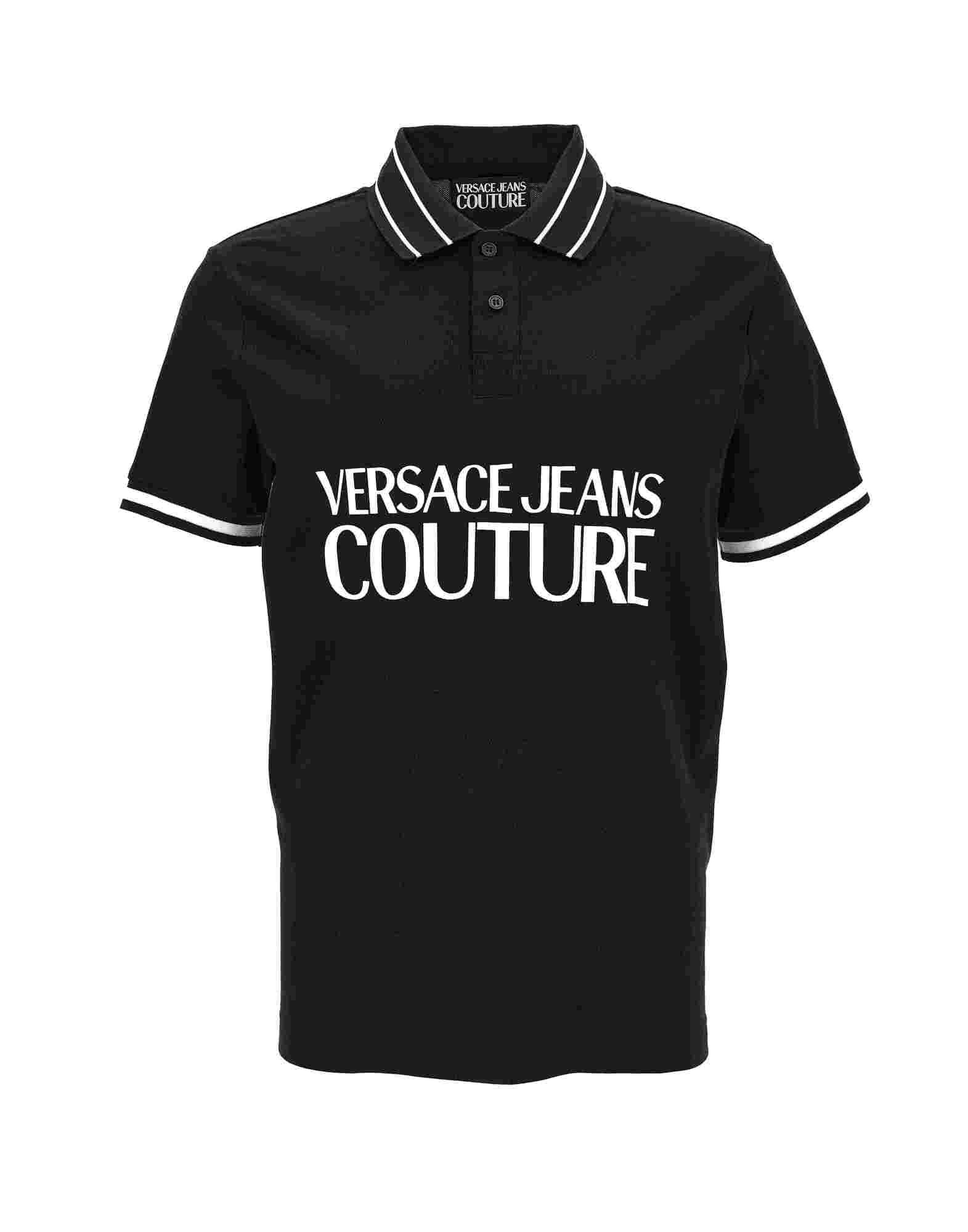 VERSACE JEANS COUTURE Poloshirt Herren Schwarz von VERSACE JEANS COUTURE