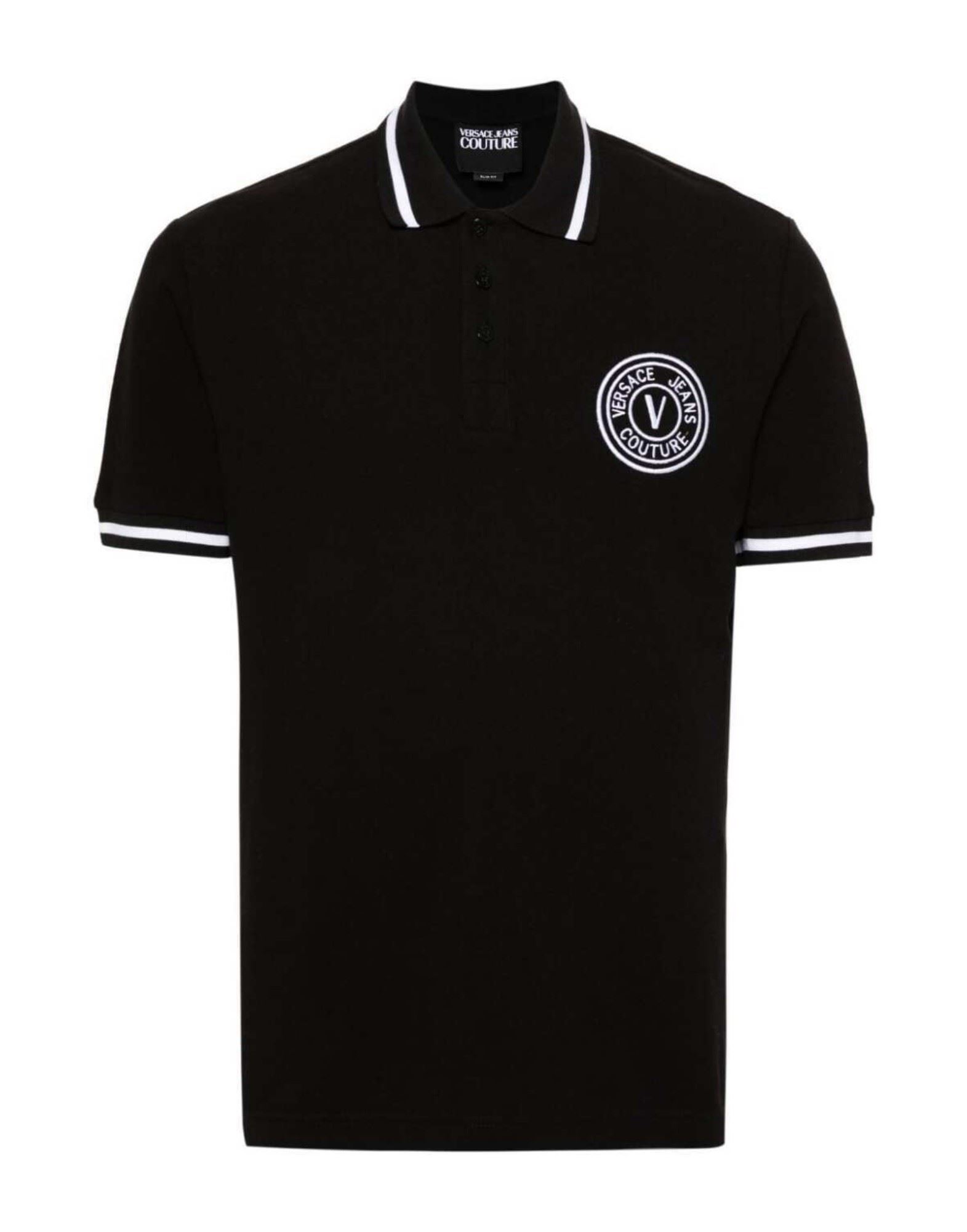 VERSACE JEANS COUTURE Poloshirt Herren Schwarz von VERSACE JEANS COUTURE