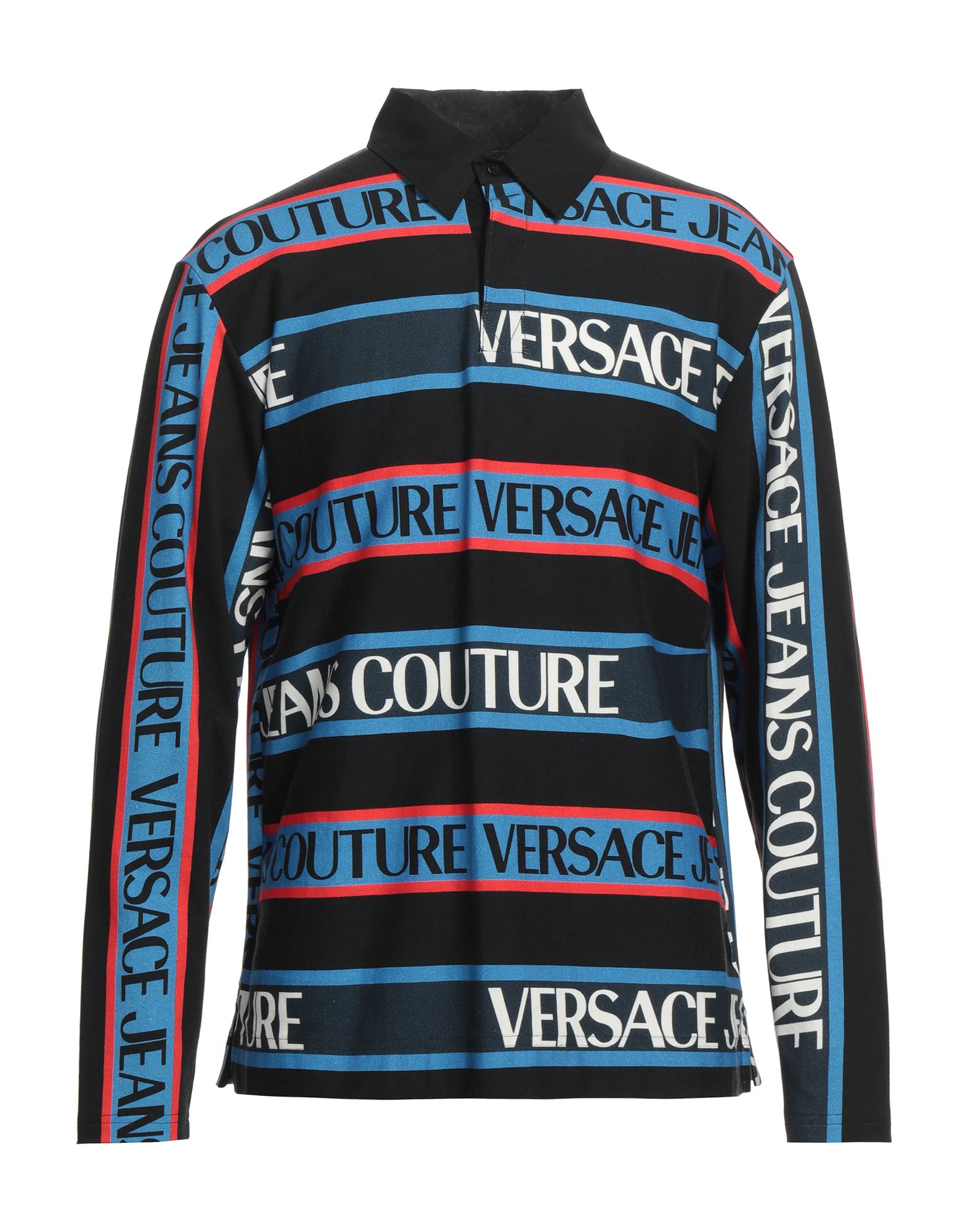 VERSACE JEANS COUTURE Poloshirt Herren Schwarz von VERSACE JEANS COUTURE