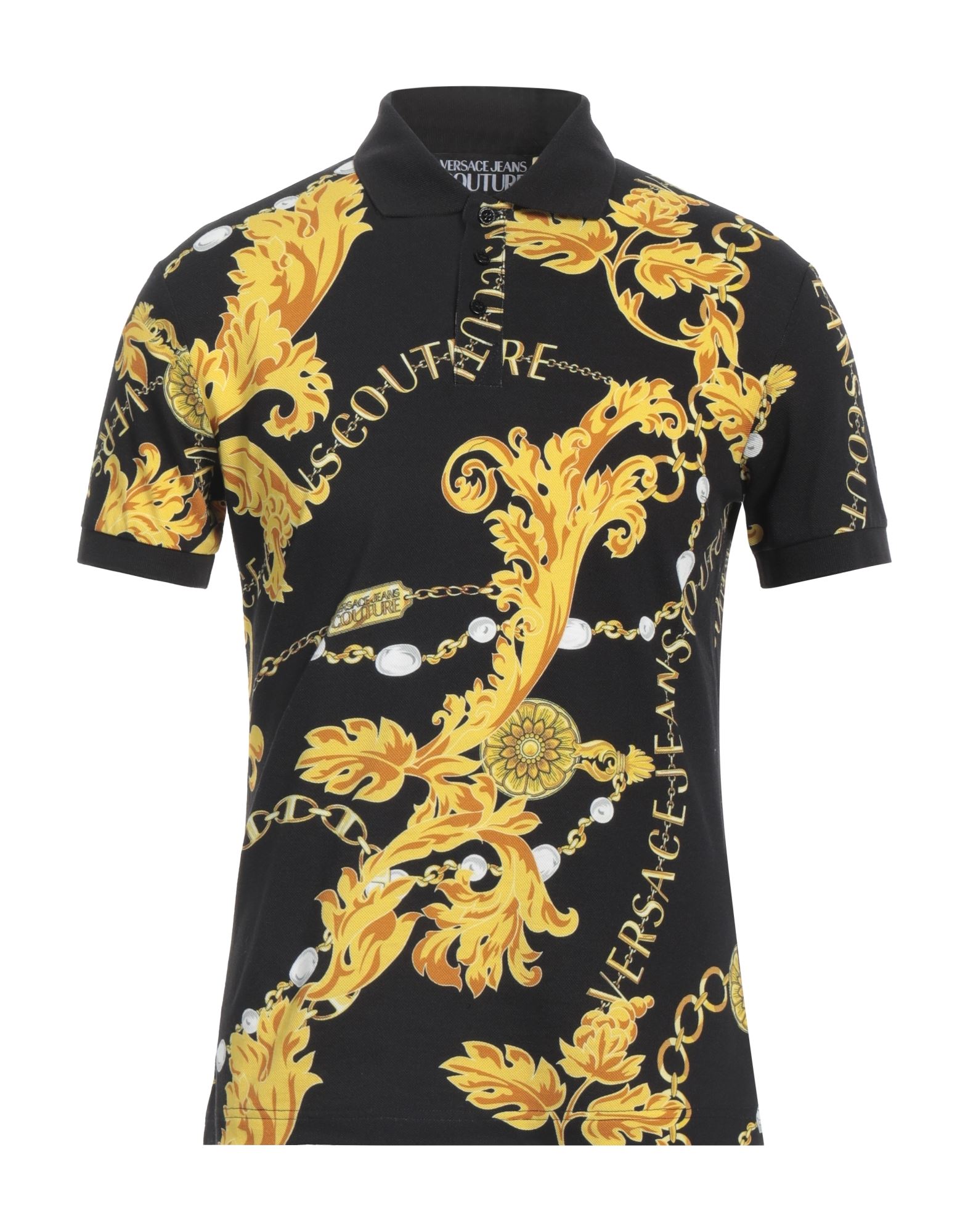 VERSACE JEANS COUTURE Poloshirt Herren Schwarz von VERSACE JEANS COUTURE