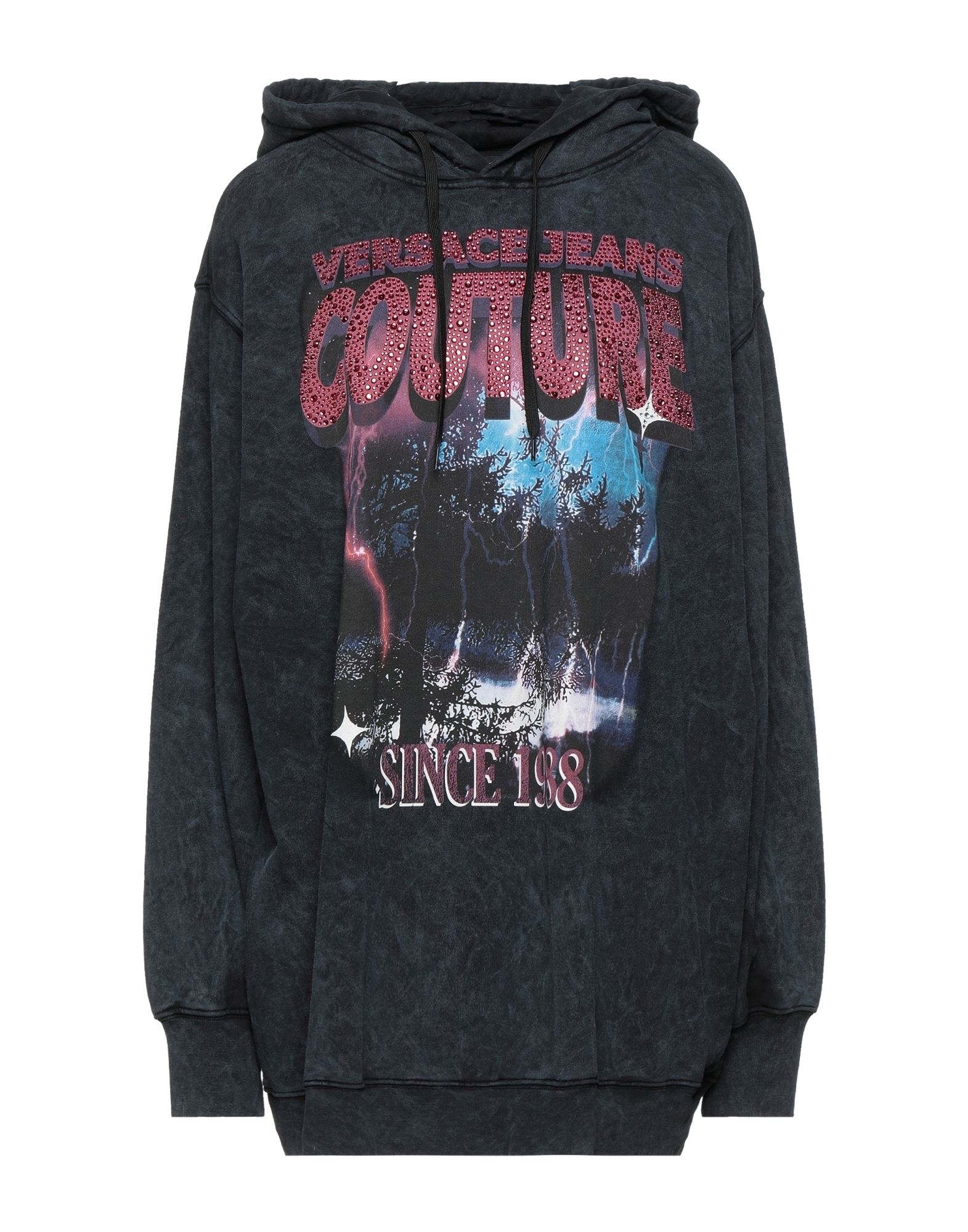 VERSACE JEANS COUTURE Sweatshirt Damen Braungrau VERSACE JEANS COUTURE Sweatshirt Damen Braungrau von VERSACE JEANS COUTURE