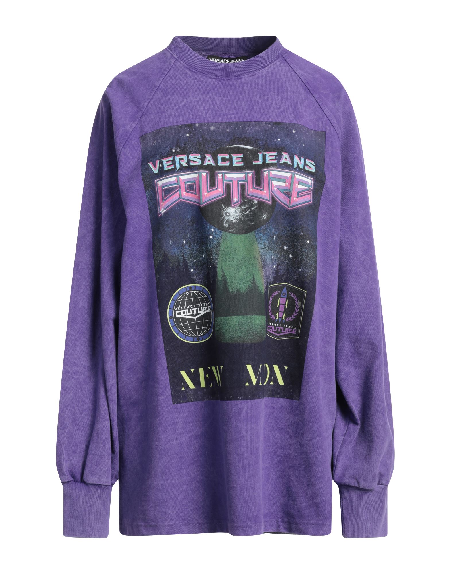 VERSACE JEANS COUTURE Sweatshirt Damen Violett von VERSACE JEANS COUTURE