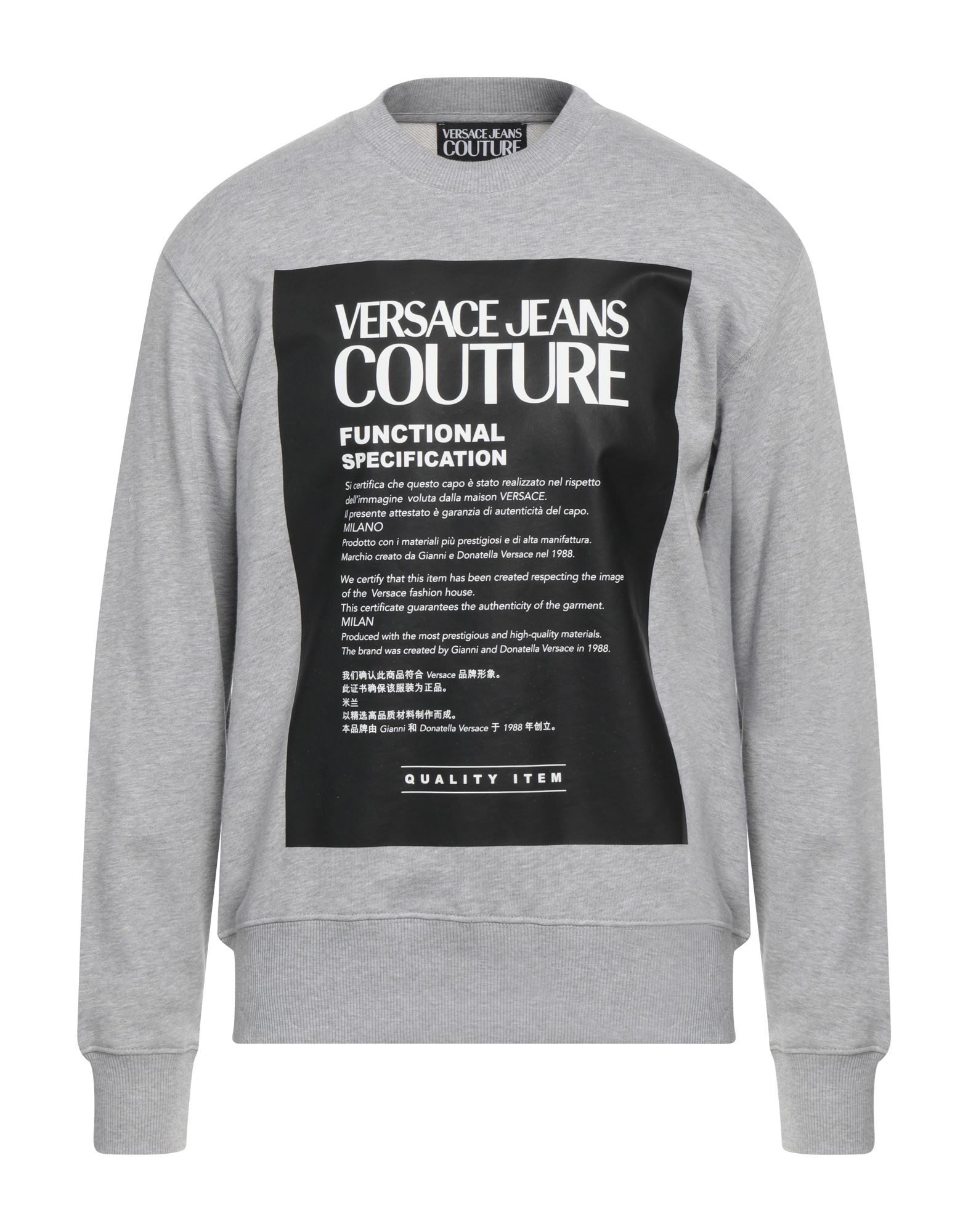 VERSACE JEANS COUTURE Sweatshirt Herren Grau von VERSACE JEANS COUTURE