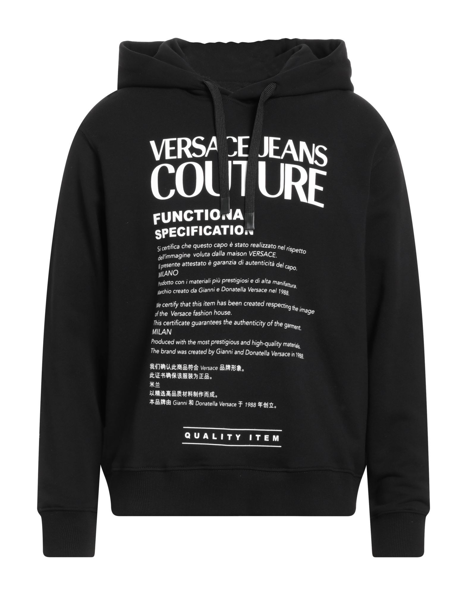 VERSACE JEANS COUTURE Sweatshirt Herren Schwarz von VERSACE JEANS COUTURE