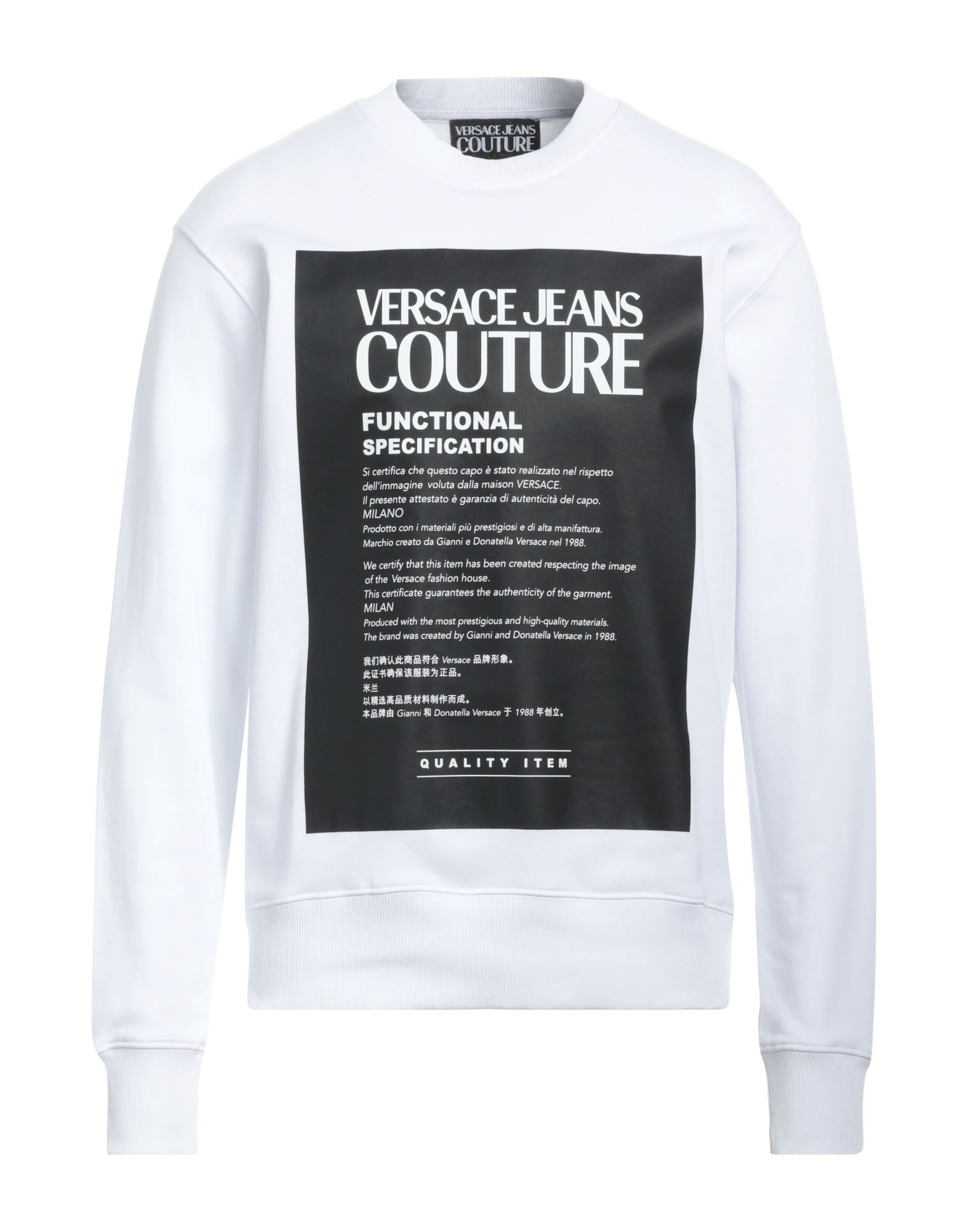 VERSACE JEANS COUTURE Sweatshirt Herren Weiß von VERSACE JEANS COUTURE