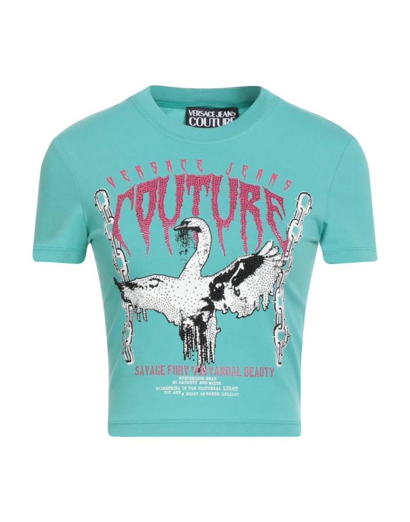 VERSACE JEANS COUTURE T-shirts Damen Tūrkis von VERSACE JEANS COUTURE