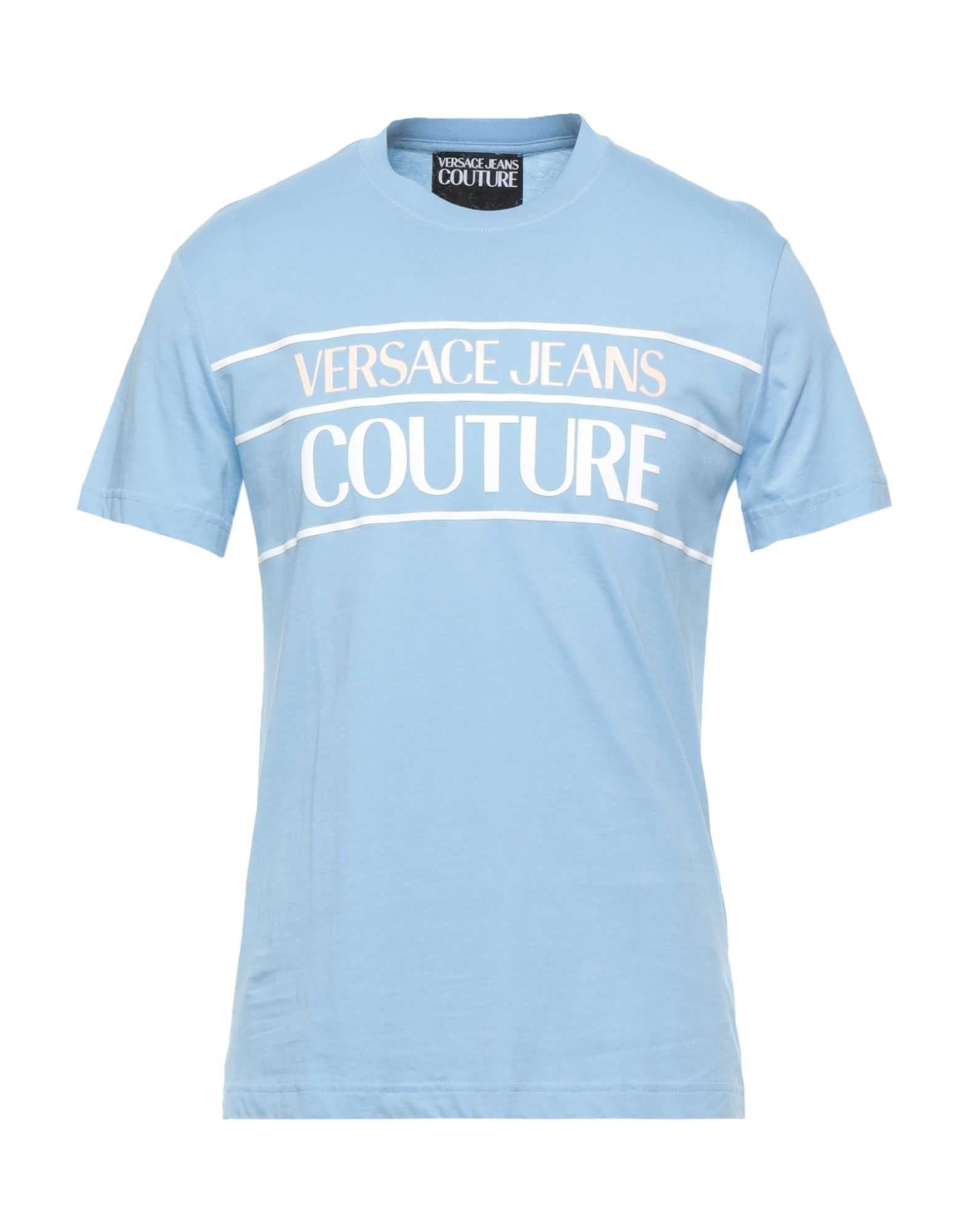 VERSACE JEANS COUTURE T-shirts Herren Azurblau von VERSACE JEANS COUTURE