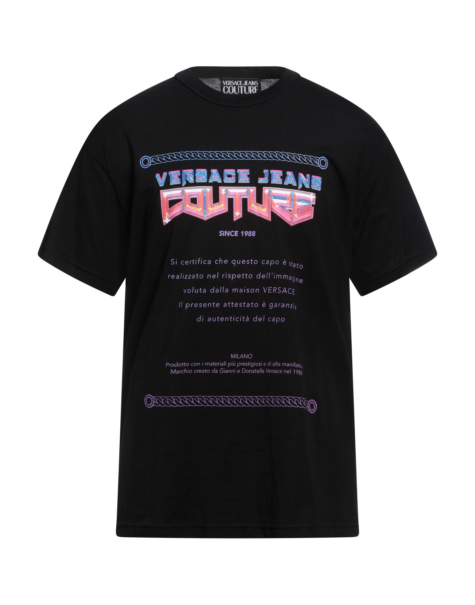 VERSACE JEANS COUTURE T-shirts Herren Schwarz von VERSACE JEANS COUTURE