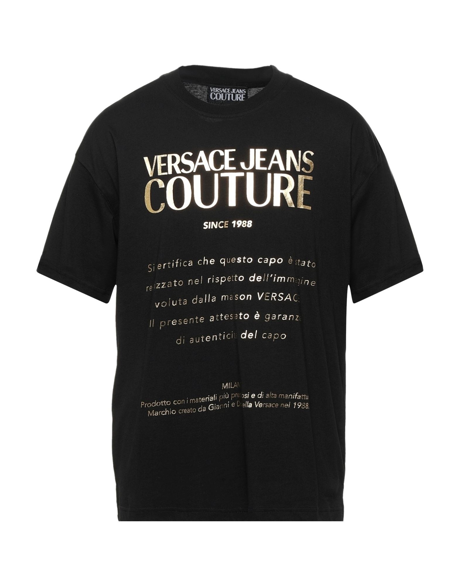VERSACE JEANS COUTURE T-shirts Herren Schwarz von VERSACE JEANS COUTURE