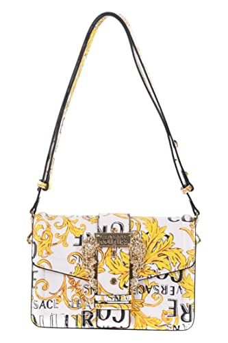 Versace Jeans Couture Glamour Barock Bag, Schultertasche, Umhängetasche, Weiß-Gold von VERSACE JEANS COUTURE