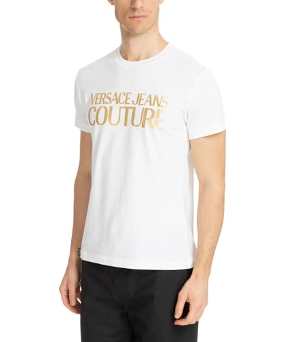 VERSACE JEANS COUTURE Herren T-Shirt White - Gold M von VERSACE JEANS COUTURE