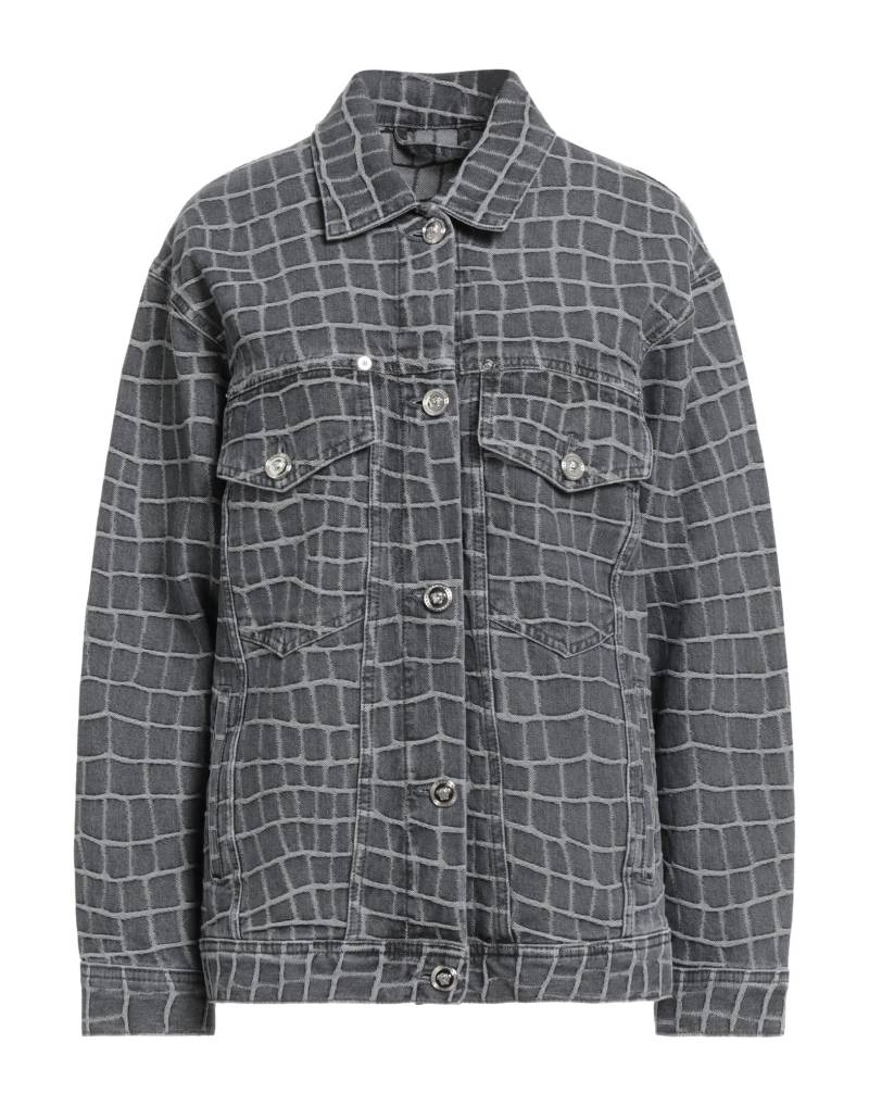 VERSACE Jeansjacke/-mantel Damen Grau von VERSACE