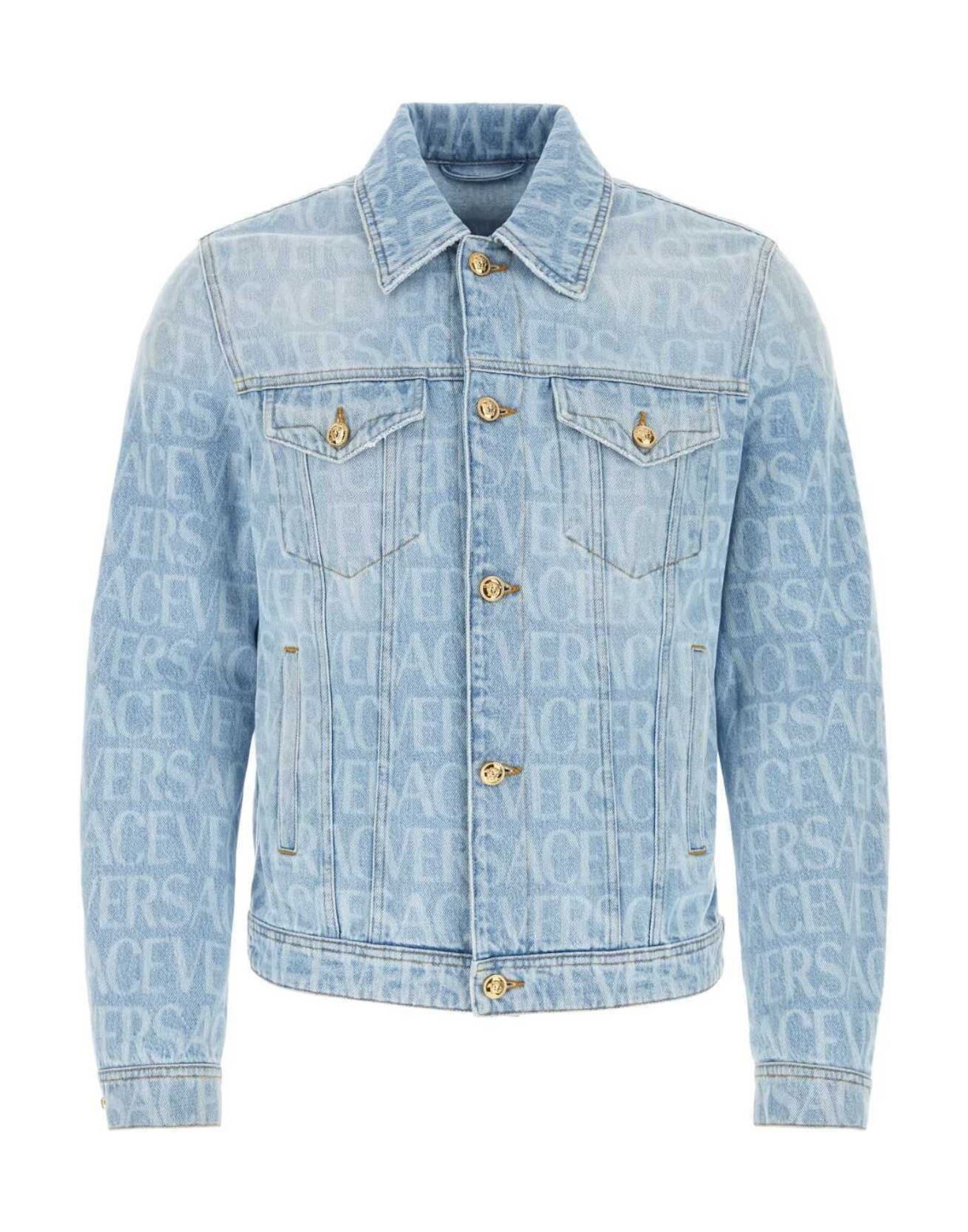 VERSACE Jeansjacke/-mantel Herren Himmelblau von VERSACE