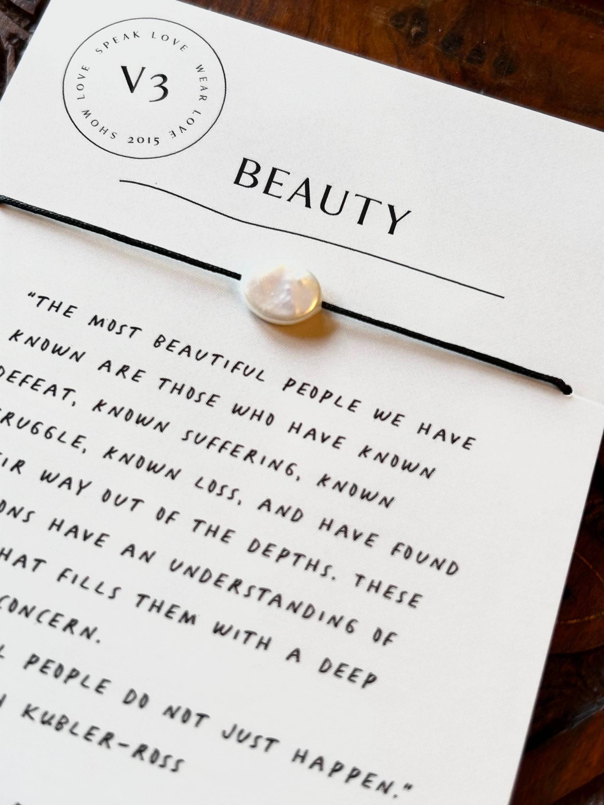 Ermutigung Sterling Silber Perle Verstellbares Armband | Sinnvolle Geschenke Für Sie von VERSETHREE