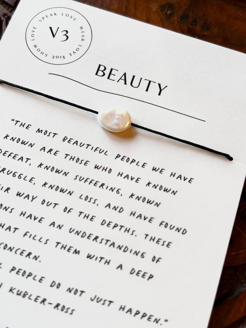 Ermutigung Sterling Silber Perle Verstellbares Armband | Sinnvolle Geschenke Für Sie von VERSETHREE