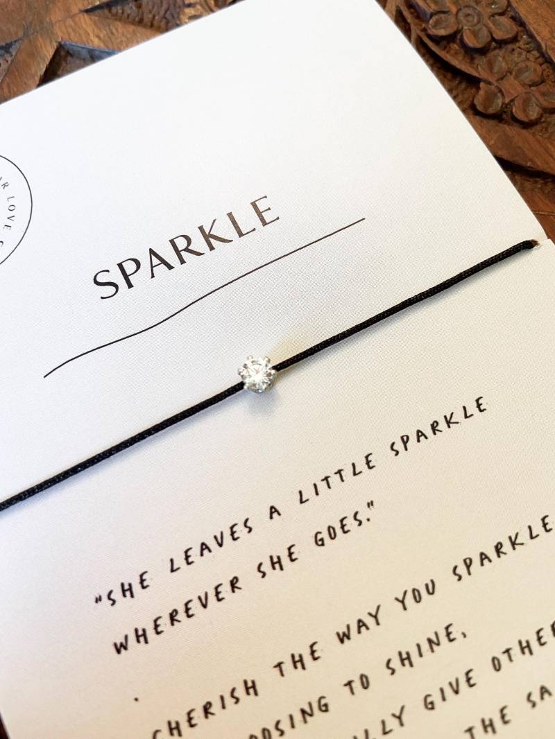 Inspirierende Geschenke Für Teenager/Tochter Sterling Silber Lab Diamant Minimalist Armband von VERSETHREE