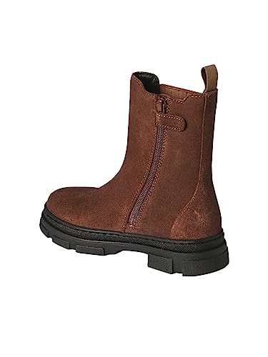 Vertbaudet Kinder Boots mit Dehneinsatz und Reißverschluss braun 34 von Vertbaudet