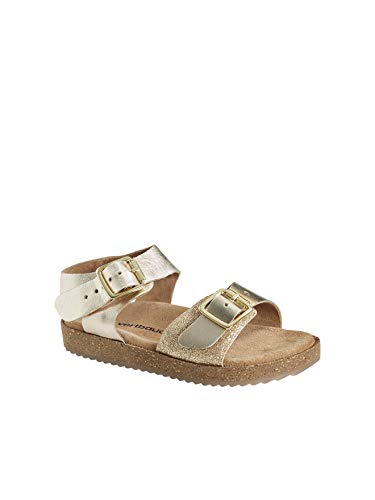 Vertbaudet Mädchen Leder Sandalen, gepolsterte Innensohle gold 24 von Vertbaudet