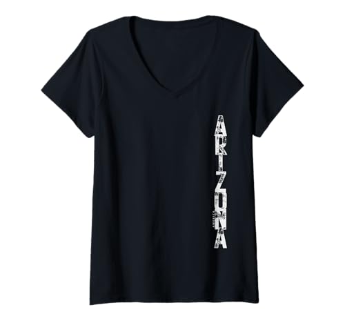 Damen Arizona Amerika T-Shirt mit V-Ausschnitt Damen Arizona Amerika T-Shirt mit V-Ausschnitt von VERTICART Vintage Throwback American States