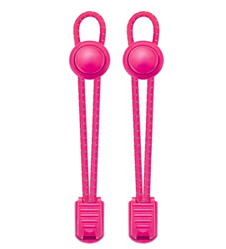 VESONNY Elastische Schnürsenkel – Reflektierende Schnürsenkel ohne Binden mit Schloss für Turnschuhe, Kinder und Erwachsene, dehnbare Sneaker Schuhschnüre (Rosa) von VESONNY