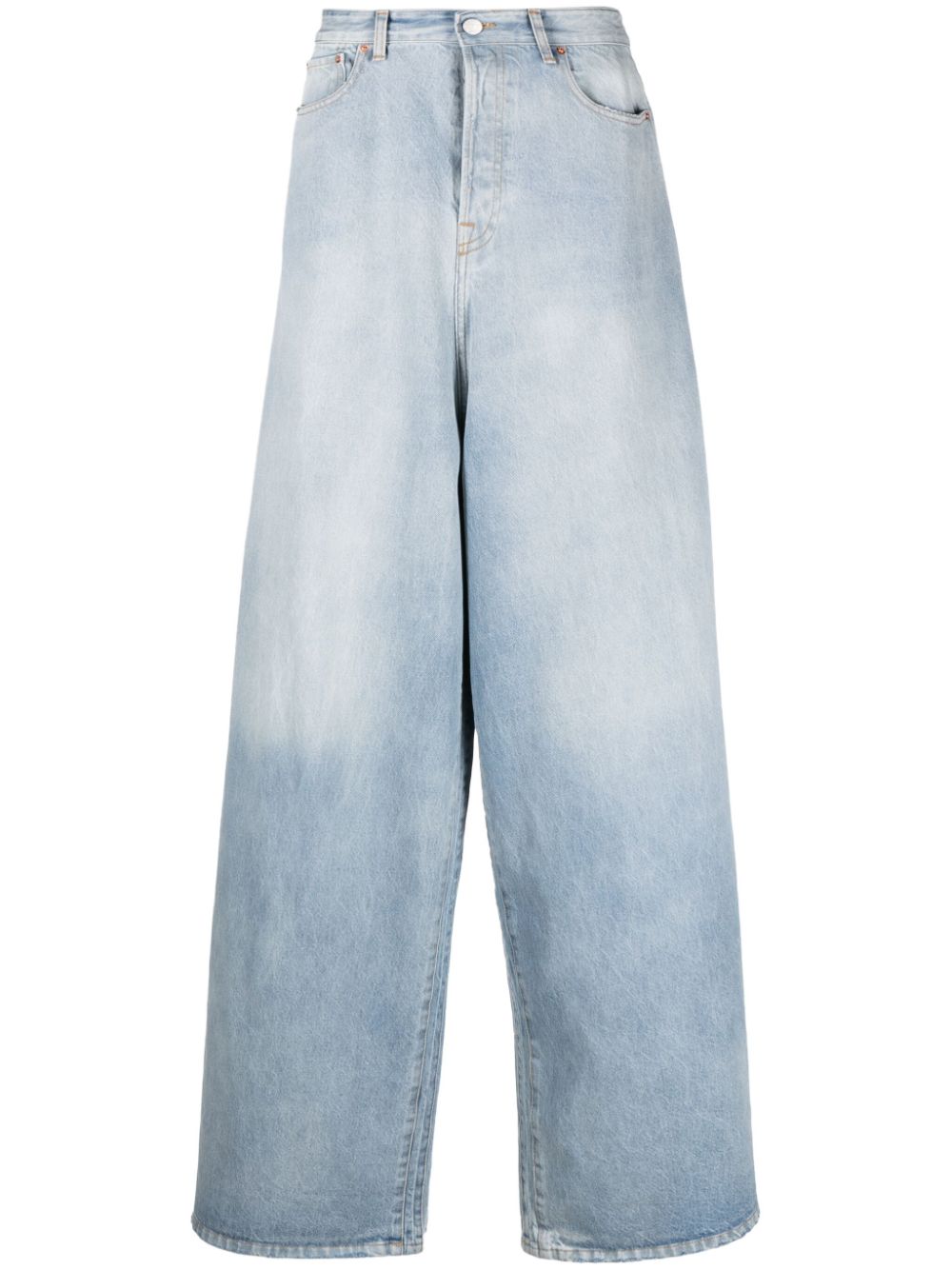 VETEMENTS Weite Jeans im Destroyed-Look - Blau von VETEMENTS