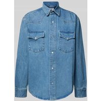 VETEMENTS Freizeithemd in Denim-Optik in Jeansblau, Größe L von VETEMENTS