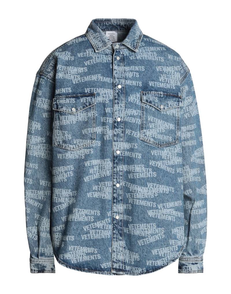 VETEMENTS Jeanshemd Herren Blau von VETEMENTS