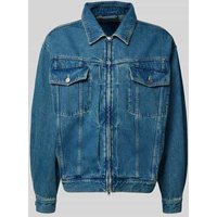 VETEMENTS Jeansjacke mit Reißverschluss in Jeansblau, Größe S VETEMENTS Jeansjacke mit Reißverschluss in Jeansblau, Größe S von VETEMENTS