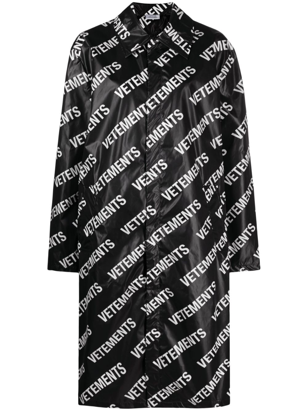 VETEMENTS Mantel mit Logo-Print - Schwarz von VETEMENTS