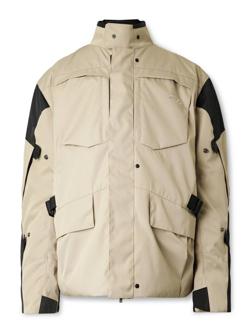 VETEMENTS - Oversized Logo-Embroidered Padded Two-Tone Canvas Jacket - Men - Neutrals - M von VETEMENTS