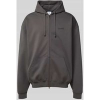 VETEMENTS Oversized Sweatjacke mit Kapuze in Dunkelgrau, Größe M von VETEMENTS