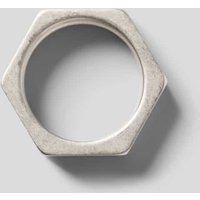 VETEMENTS Ring in sechseckiger Form in Silber, Größe S von VETEMENTS
