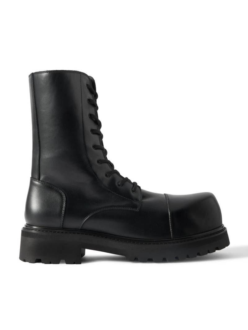VETEMENTS - Stomp Leather Combat Boots - Men - Black - EU 40 von VETEMENTS