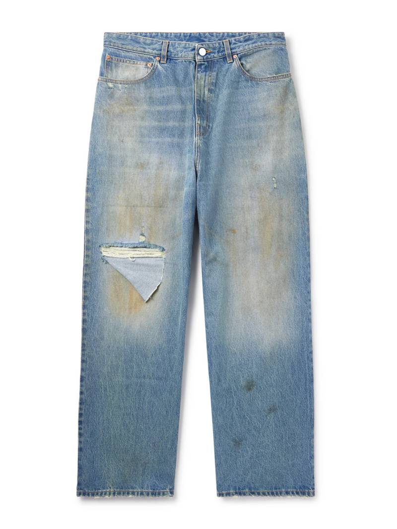 VETEMENTS - Straight-Leg Distressed Jeans - Men - Blue - UK/US 34 von VETEMENTS