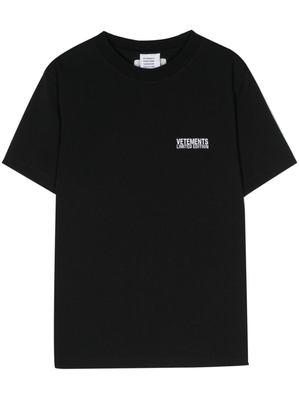 VETEMENTS T-Shirt mit Logo-Stickerei - Schwarz von VETEMENTS