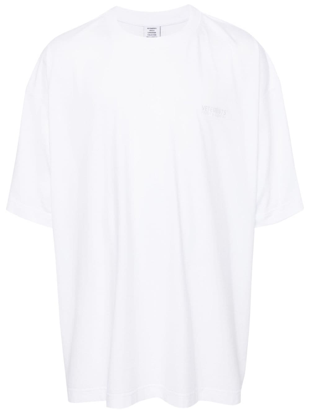 VETEMENTS T-Shirt mit Logo-Stickerei - Weiß von VETEMENTS