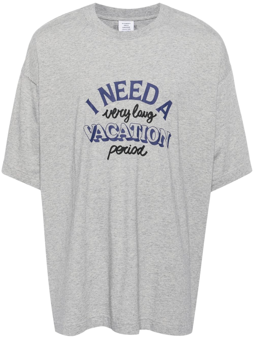 VETEMENTS T-Shirt mit Slogan-Print - Grau von VETEMENTS