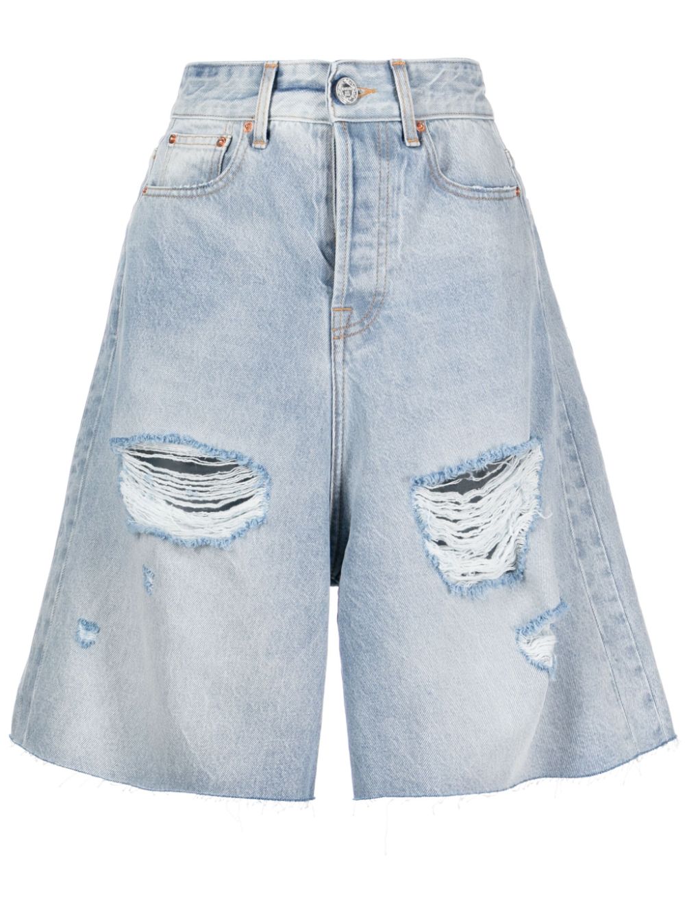 VETEMENTS Shorts im Distressed-Look - Blau von VETEMENTS