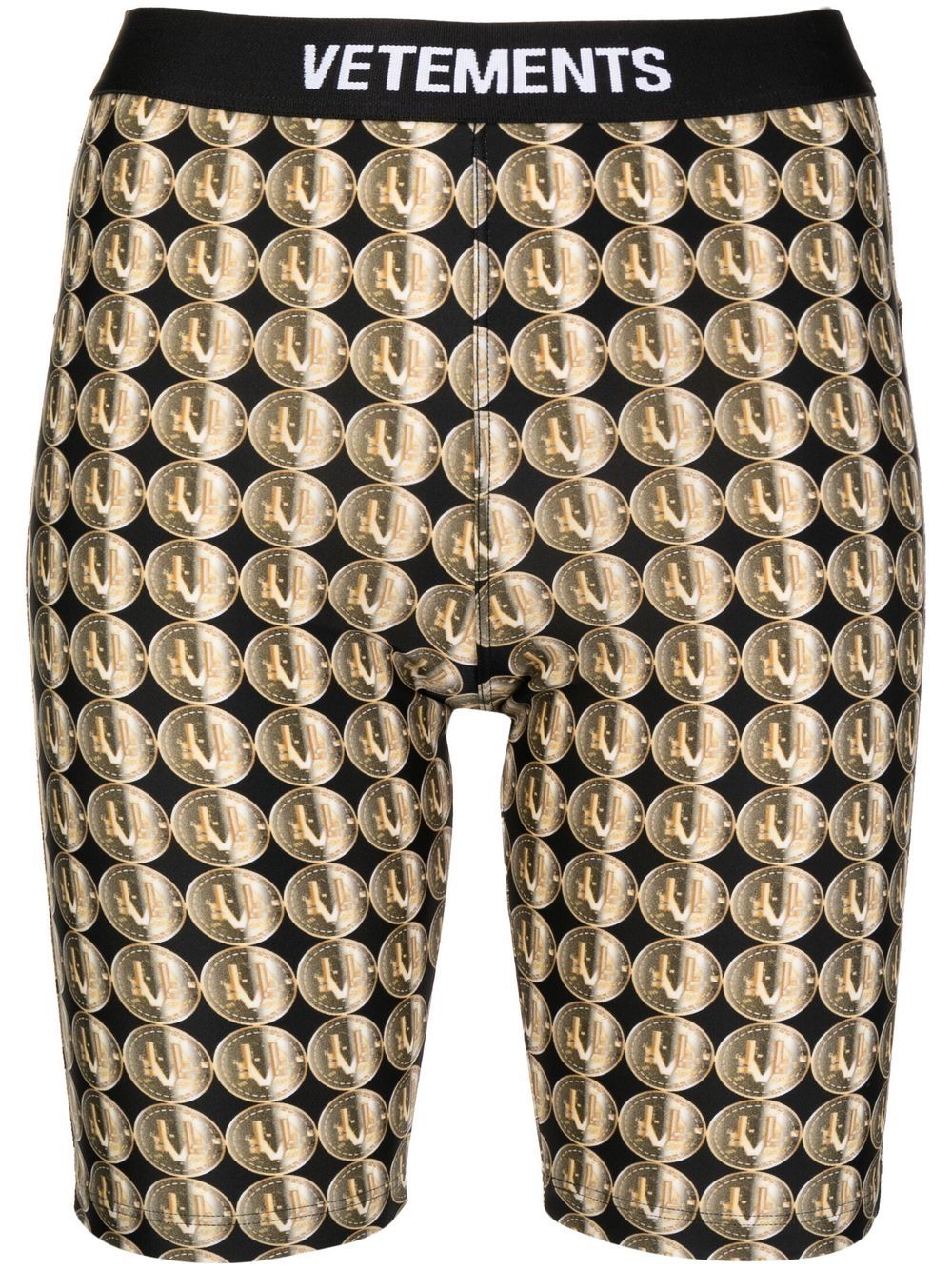 VETEMENTS Radlerhose mit Logo-Print - Gold von VETEMENTS