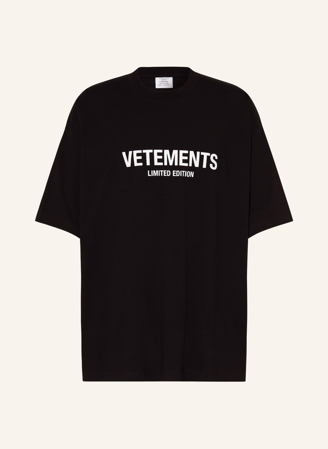 Vetements Oversized-Shirt schwarz von VETEMENTS