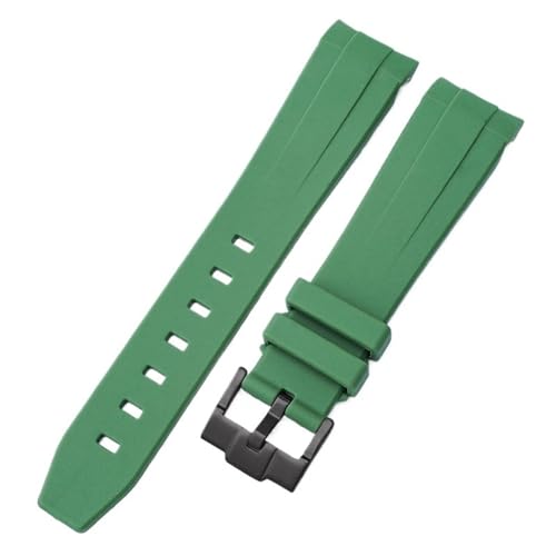 VEVEL Camouflage-Armband für Omega für Swatch MoonSwatch, gebogenes Ende, Silikon-Gummi-Armband, Herren- und Damen-Sportuhrenarmband, Zubehör, 20 mm(Green02) von VEVEL