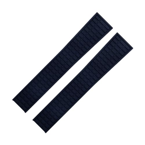 VEVEL Fit Für Patek Strap Für Philippe Aquanaut 5067A-001 Gürtel Armband 19mm Weiche Fluororubber FKM Gummi Uhr Band Zubehör(Dark Blue) von VEVEL