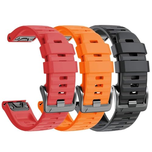VEVEL Für Fenix ​​8X Band 26MM Uhrenarmbänder Für Fenix ​​6X Pro/Fenix ​​5X/Fenix ​​5X Plus/Fenix ​​7X/Fenix ​​3/HR/Tactix/Descent MK1/D2 Delta PX/D2 Charlie 3 Stück(3P1) von VEVEL