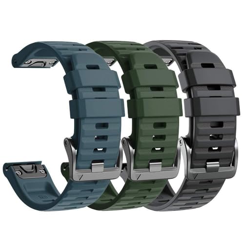 VEVEL Für Fenix ​​8X Band 26MM Uhrenarmbänder Für Fenix ​​6X Pro/Fenix ​​5X/Fenix ​​5X Plus/Fenix ​​7X/Fenix ​​3/HR/Tactix/Descent MK1/D2 Delta PX/D2 Charlie 3 Stück(3P3) von VEVEL