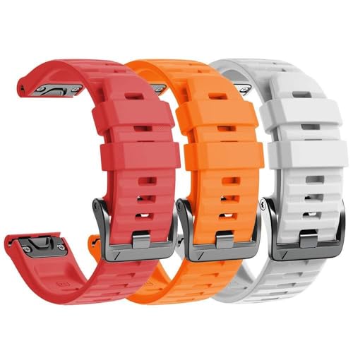 VEVEL Für Fenix ​​8X Band 26MM Uhrenarmbänder Für Fenix ​​6X Pro/Fenix ​​5X/Fenix ​​5X Plus/Fenix ​​7X/Fenix ​​3/HR/Tactix/Descent MK1/D2 Delta PX/D2 Charlie 3 Stück(3P5) von VEVEL