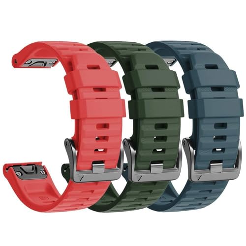 VEVEL Für Fenix ​​8X Band 26MM Uhrenarmbänder Für Fenix ​​6X Pro/Fenix ​​5X/Fenix ​​5X Plus/Fenix ​​7X/Fenix ​​3/HR/Tactix/Descent MK1/D2 Delta PX/D2 Charlie 3 Stück(3P7) von VEVEL