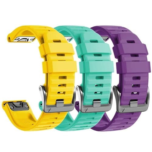 VEVEL Für Fenix ​​8X Band 26MM Uhrenarmbänder Für Fenix ​​6X Pro/Fenix ​​5X/Fenix ​​5X Plus/Fenix ​​7X/Fenix ​​3/HR/Tactix/Descent MK1/D2 Delta PX/D2 Charlie 3 Stück(3P8) von VEVEL